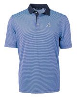 Atlanta Braves Cutter & Buck Virtue Eco Pique Micro Stripe Recycled Mens Big & Tall Polo ALSNB_MANN_HG 1