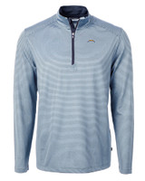 Los Angeles Chargers Cutter & Buck Virtue Eco Pique Micro Stripe Recycled Mens Big & Tall Quarter Zip ALSNB_MANN_HG 1