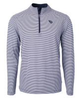 Tennessee Titans Cutter & Buck Virtue Eco Pique Micro Stripe Recycled Mens Big & Tall Quarter Zip NVBW_MANN_HG 1