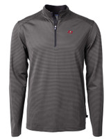 Tampa Bay Buccaneers Cutter & Buck Virtue Eco Pique Micro Stripe Recycled Mens Big & Tall Quarter Zip BLEG_MANN_HG 1