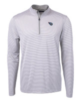 Tennessee Titans Cutter & Buck Virtue Eco Pique Micro Stripe Recycled Mens Quarter Zip POLWH_MANN_HG 1