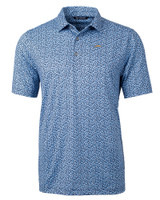 Los Angeles Chargers Cutter & Buck Pike Magnolia Print Stretch Men's Polo ALSNB_MANN_HG 1