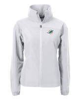 Miami Dolphins Cutter & Buck Charter Eco Recycled Womens Full-Zip Jacket POL_MANN_HG 1