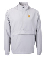 San Diego Padres Cutter & Buck Charter Eco Recycled Mens Anorak Jacket POL_MANN_HG 1