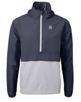 New York Yankees Cutter & Buck Charter Eco Recycled Mens Anorak Jacket NVPOL_MANN_HG 1