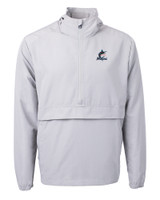 Miami Marlins Cutter & Buck Charter Eco Recycled Mens Anorak Jacket POL_MANN_HG 1