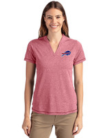 Buffalo Bills Cutter & Buck Forge Recycled Four-Way Stretch Heathered Womens Blade Top Cardinal Red Heather Front