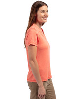 New York Mets Cutter & Buck Forge Eco Heathered Stretch Womens Blade Top College Orange Heather Side