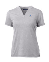 Toronto Blue Jays Cutter & Buck Forge Heathered Stretch Womens Blade Top POH_MANN_HG 1