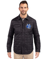Air Force Falcons College Vault Cutter & Buck Rainier PrimaLoft® Mens Eco Insulated Quilted Shirt Jacket Black Front