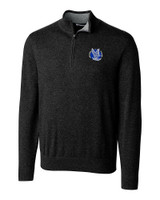 Air Force Falcons College Vault Cutter & Buck Lakemont Tri-Blend Mens Quarter Zip Pullover Sweater Black Mannequin