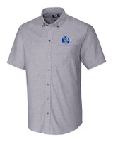 Air Force Falcons College Vault Cutter & Buck Stretch Oxford Mens Short Sleeve Dress Shirt Charcoal Mannequin