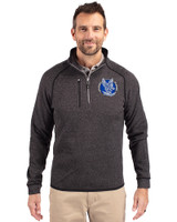 Air Force Falcons College Vault Cutter & Buck Mainsail Sweater-Knit Mens Half Zip Pullover Jacket Charcoal Heather Front