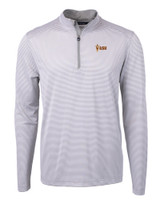 Arizona State Sun Devils Cutter & Buck Virtue Eco Pique Micro Stripe Recycled Mens Quarter Zip POLWH_MANN_HG 1