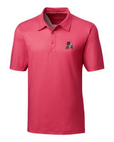 Arkansas Razorbacks College Vault Cutter & Buck Pike Mini Pennant Print Stretch Mens Polo CDR_MANN_HG 1