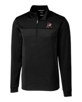 Arkansas Razorbacks College Vault Cutter & Buck Traverse Stripe Stretch Quarter Zip Mens Big and Tall Pullover BL_MANN_HG 1