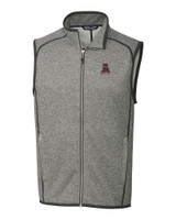 Alabama Crimson Tide College Vault Cutter & Buck Mainsail Sweater-Knit Mens Big and Tall Full Zip Vest POH_MANN_HG 1