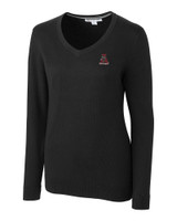 Alabama Crimson Tide College Vault Cutter & Buck Lakemont Tri-Blend Womens V-Neck Pullover Sweater BL_MANN_HG 1