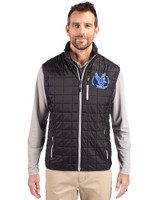 Air Force Falcons College Vault Cutter & Buck Rainier Recycled Insulated Puffer Mens Big & Tall Full Zip Vest Black Front