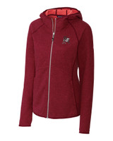 Arkansas Razorbacks College Vault Cutter & Buck Mainsail Sweater-Knit Hoodie Womens Full Zip Jacket CRH_MANN_HG 1