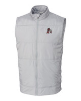 Arkansas Razorbacks College Vault Cutter & Buck Stealth Hybrid Quilted Mens Big and Tall Windbreaker Vest POL_MANN_HG 1