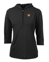 Baylor Sailor Bear College Vault Cutter & Buck Virtue Eco Pique Recycled Half Zip Pullover Womens Hoodie BL_MANN_HG 