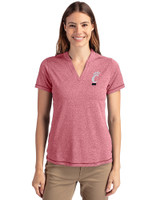 Cincinnati Bearcats Cutter & Buck Forge Eco Heathered Stretch Womens Blade Top Cardinal Red Heather Front
