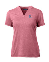 Arizona Wildcats Cutter & Buck Forge Eco Heathered Stretch Womens Blade Top CRH_MANN_HG 