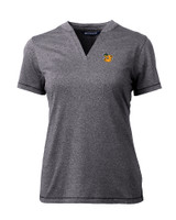 Baylor Sailor Bear College Vault Cutter & Buck Forge Eco Heathered Stretch Womens Blade Top CCH_MANN_HG 