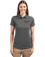 Auburn Tigers College Vault Cutter & Buck Advantage Eco Tri-Blend Pique Womens Polo Elemental Grey Front