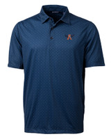 Auburn Tigers College Vault Cutter & Buck Pike Double Dot Print Stretch Mens Polo LYN_MANN_HG 1