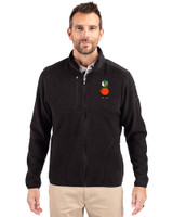 UCF Knights College Vault Cutter & Buck Cascade Eco Fleece Mens Full Zip Jacket Black Front