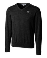 Cincinnati Bearcats College Vault Cutter & Buck Lakemont Tri-Blend Mens V-Neck Pullover Sweater Black Mannequin