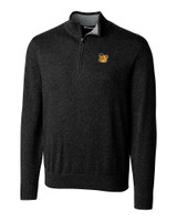 Baylor Sailor Bear College Vault Cutter & Buck Lakemont Tri-Blend Mens Quarter Zip Pullover Sweater BL_MANN_HG 