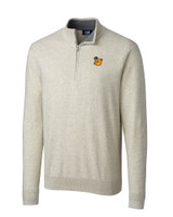 Baylor Sailor Bear College Vault Cutter & Buck Lakemont Tri-Blend Mens Quarter Zip Pullover Sweater OMH_MANN_HG 1
