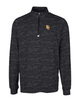 Baylor Bears Cutter & Buck Traverse Stretch Eco Camo Print Quarter Zip Mens Big and Tall Pullover BL_MANN_HG 