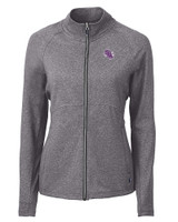 Stephen F Austin Lumberjacks Cutter & Buck Adapt Eco Knit Heather Recycled Womens Full Zip BLH_MANN_HG 
