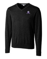 Northwestern Wildcats College Vault Cutter & Buck Lakemont Tri-Blend Mens V-Neck Pullover Sweater Black Mannequin