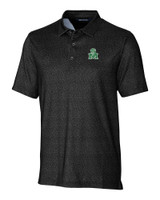 Marshall Thundering Herd College Vault Cutter & Buck Pike Micro Floral Print Stretch Mens Polo BL_MANN_HG 1