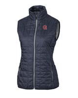 Gonzaga Bulldogs College Vault Cutter & Buck Rainier PrimaLoft® Womens Eco Insulated Full Zip Puffer Vest ANM_MANN_HG 1