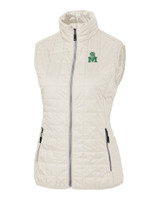 Marshall Thundering Herd College Vault Cutter & Buck Rainier PrimaLoft® Womens Eco Insulated Full Zip Puffer Vest CCO_MANN_HG 1