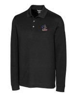 Delaware Fightin' Blue Hens College Vault Cutter & Buck Advantage Eco Tri-Blend Pique Mens Big and Tall Long Sleeve Polo BL_MANN_HG 