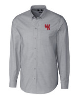 Western Kentucky Hilltoppers College Vault Cutter & Buck Easy Care Stretch Oxford Mens Long Sleeve Button Down Shirt Charcoal Mannequin