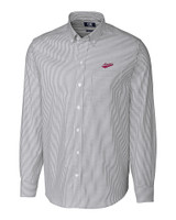 New Mexico State Aggies College Vault Cutter & Buck Stretch Oxford Stripe Mens Big and Tall Long Sleeve Dress Shirt CC_MANN_HG 