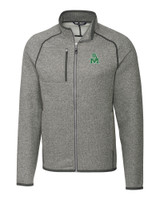 Marshall Thundering Herd College Vault Cutter & Buck Mainsail Sweater-Knit Mens Big and Tall Full Zip Jacket POH_MANN_HG 1