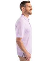 East Carolina (ECU) Pirates College Vault Cutter & Buck Pike Double Dot Print Stretch Mens Polo College Purple Side