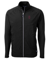 Southern Illinois Salukis College Vault Cutter & Buck Adapt Eco Knit Hybrid Recycled Mens Full Zip Jacket BL_MANN_HG 