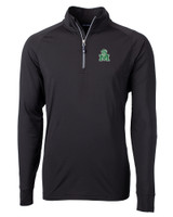 Marshall Thundering Herd College Vault Cutter & Buck Adapt Eco Knit Stretch Recycled Mens Quarter Zip Pullover BL_MANN_HG 1