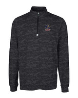 Delaware Fightin' Blue Hens College Vault Cutter & Buck Traverse Stretch Eco Camo Print Quarter Zip Mens Big and Tall Pullover BL_MANN_HG 