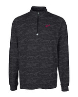 New Mexico State Aggies College Vault Cutter & Buck Traverse Stretch Eco Camo Print Quarter Zip Mens Big and Tall Pullover BL_MANN_HG 